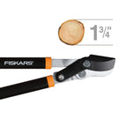 Fiskars 28" Power-Lever Garden Bypass Loppers, 1.75" Cut Capacity