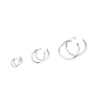 PAVOI Infinity Thick Hoop Earring Set for Women, White Gold, Size 20