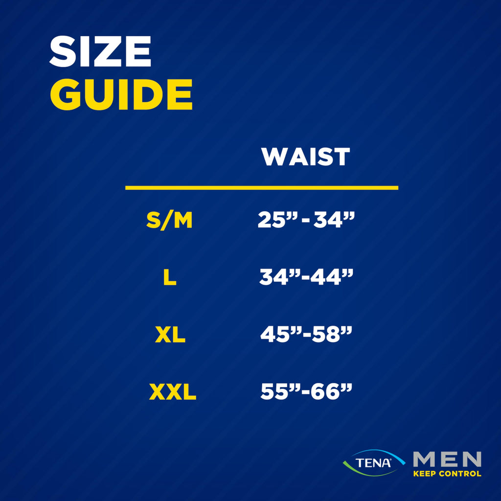 Tena Protective Incontinence Underwear for Men, Maximum, Large, Grey, 80 Count (Waist Size 34in-44in)