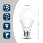 LOXYEE Garage Door Opener LED Light Bulb 4 Pack，15W Equivalent to 100W Garage Light Bulb,A19 5000K Daylight White E26 Base 120V Outdoor Light Bulbs,Minimize Interference,Dimmable