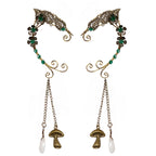 OwMell Fairy Elf Ear Cuffs, Handcraft Ear Clips Wrap Earrings, Non-Pierced