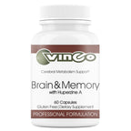 Vinco Inc - Brain & Memory Cognitive Support Daily Supplement | (60 Capsules) | Supports Focus, Memory & Processing | Made w/Amino Acids & Herbal Extracts | Gluten Free