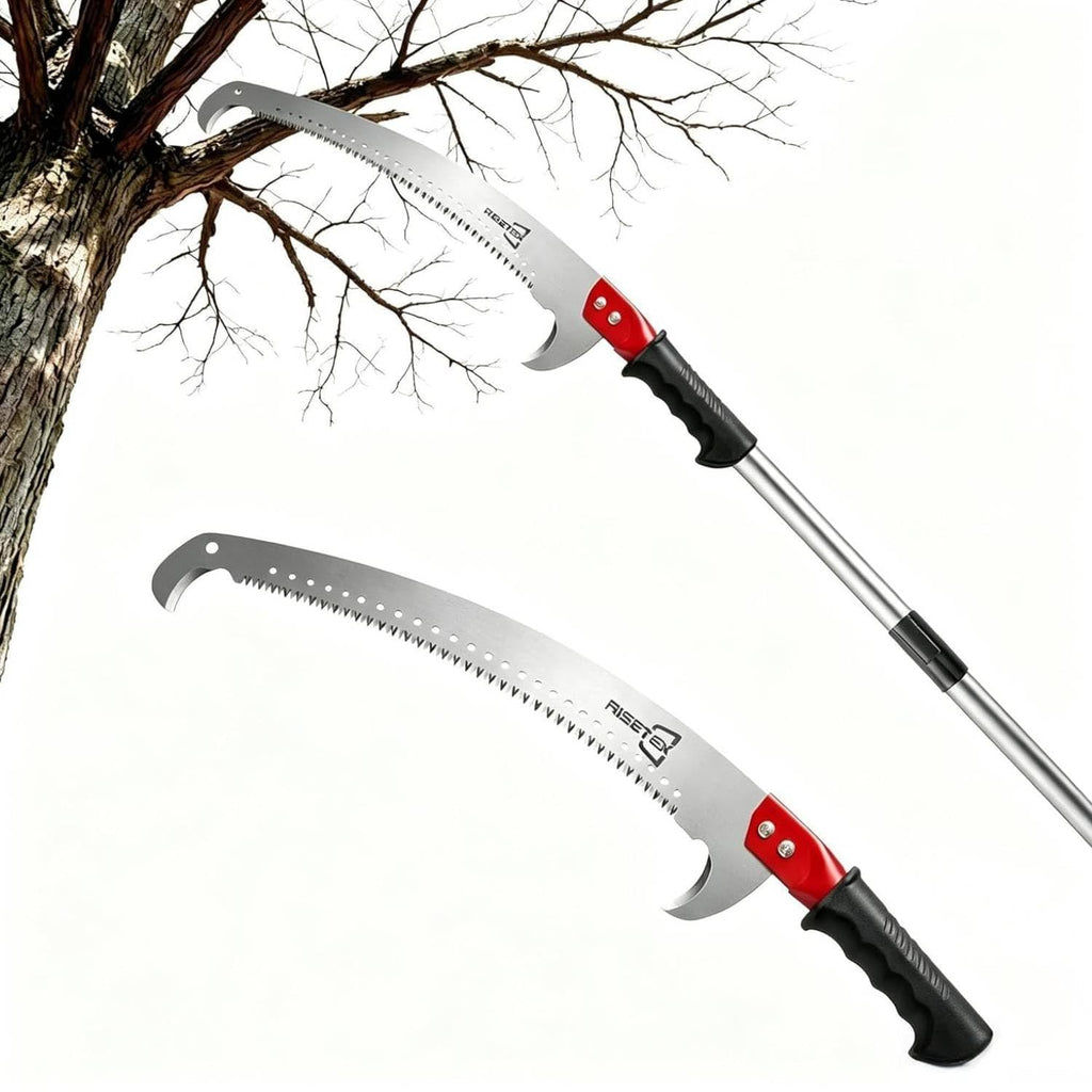 RISETEX Pole Saws for Tree Trimming 11.8 FT, Manual Pruning Saw
