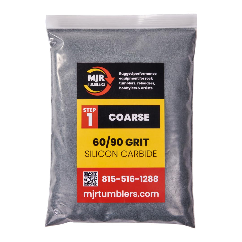 MJR Tumblers 60/90 Grit Silicon Carbide Rock Tumbler Grit, Extra Coarse Stage 1 Rock Polishing Grit, 4 lb Stone Polishing Compound for Rotary & Vibratory Tumblers, Lapidary Supply