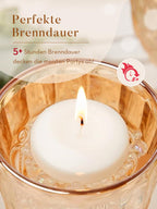 Ashlux 2 inch White Floating Candles, 5-6 Hours Burns 24 Pack Candles Set