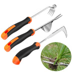 3 Pack Weed Puller Tool Set, Stainless Steel Weeding Tools for Gardening