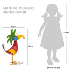 Ultym 19.7" Metal Tiki Decor, Outdoor Garden Art Bird Statues