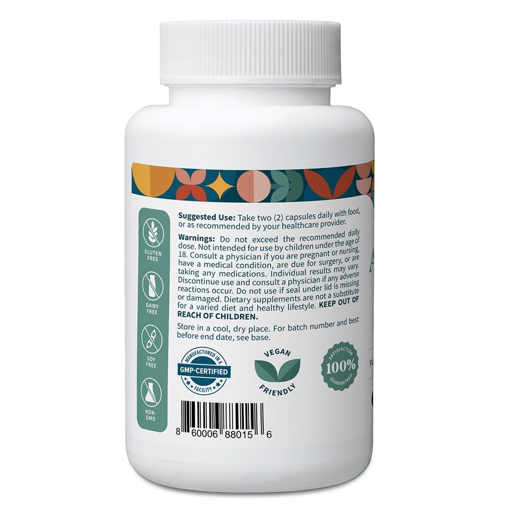 Pattern Wellness Ashwagandha Complex for Men & Women – Organic KSM-66® & Black Pepper Extract – Supports Stress Response & Energy Balance – Non-GMO – 60 Vegan Capsules