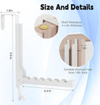 2 Pack Heavy Duty Over the Door Hanger, Compact Foldable Over Door Hook, Portable Compact Over Door Drying Rack for Laundry, Metal Over the Door Clothes Hanger, Rustproof & Waterproof (White)