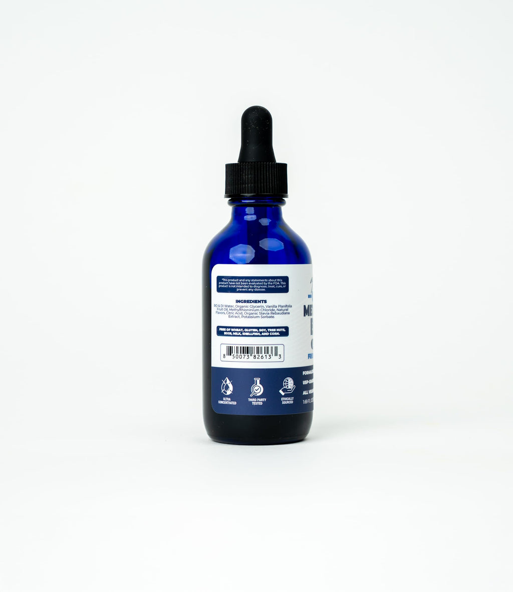 Alex Jones Ultra Methylene Blue Drops 1% USP Grade High Purity Solution – Fresh Mint Flavored, 50 mL (1.69 fl oz) Dropper Bottle – Organic Methylene Blue - 30 Day Supply
