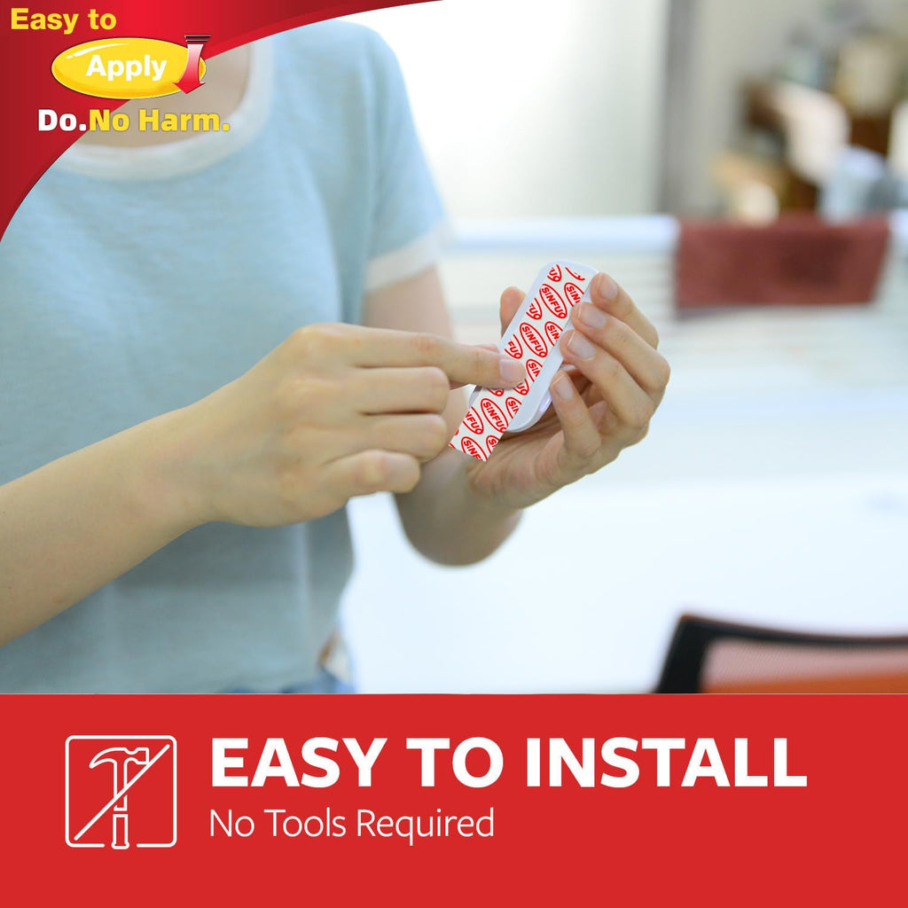 Sinfuo Wire Hooks for Wall Small 32 Hooks, Heavy Duty Wall Hooks with 36 Strips, Damage Free Adhesive Hooks for Key Holder, Coat, Door, Shower Hanging