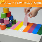 SWRT 12 Pack Rainbow Colored Duct Tape 2" x10YD Waterproof No Residue