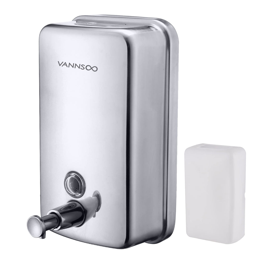 VANNSOO Commercial Soap Dispenser Wall Mount Stainless Steel, 37 fl.oz.