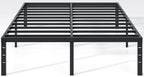 NEW JETO Metal Bed Frame,King Size Bed Frame with Storage Space,18 Inch