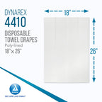 Dynarex Disposable Towel Drapes, Sterile, 18" x 26," for Medical & Surgical Use, Poly-Interlined Lining, Protect from Contaminants, 1 Box of 50 Drapes