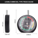 SAFELIFE Tire Tread Depth Gauge, 10 Pack Dial Type Tire Tread Depth Gauge Professional for Motorcycle, Car,Truck and Bus,Easy Reading Tyre Tread Depth Gauge in 32nds