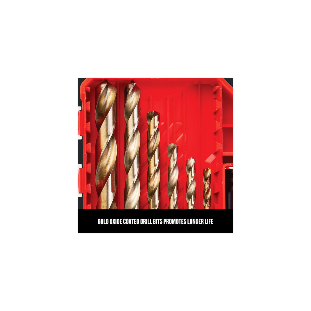 CRAFTSMAN 14-Piece Gold Oxide Drill Bit Set for Wood, Plastic, or Metal (CMAM2214)