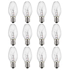 WokHok C7 Night Light Bulb 4 Watt,E12 Candelabra Base,15 Lumens,Small Light Bulb,Night Light Replacement Bulbs,Clear, Soft White - 12 Pack