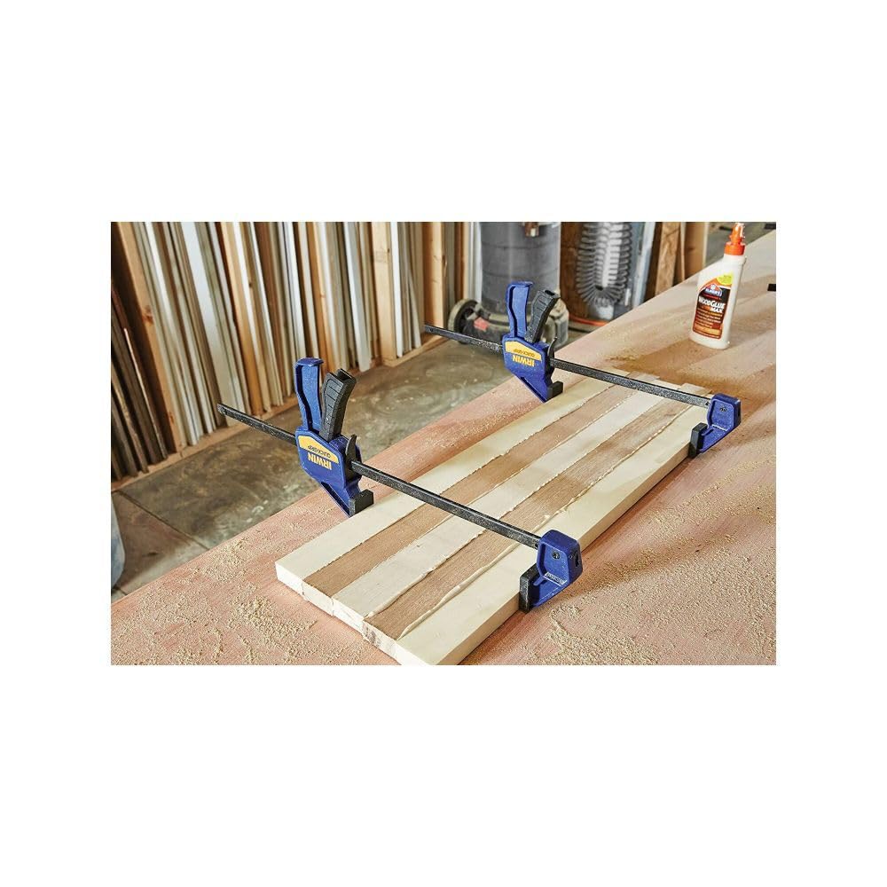 IRWIN QUICK-GRIP Bar Clamp, One-Handed, Mini, 12-Inch (1964744), Blue
