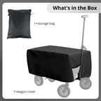 Outdoor Folding Wagon Cover 600D Oxford Cloth Protective Cover Waterproof Garden Wagon Cart Cover Heavy-Duty Dustproof Covers for Collapsible Wagon Carts (97*56*51cm/38 x 22 x 20 inch)