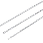 TOPCRED 925 Sterling Silver 3mm Box Chain Bracelet for Women 7 Inches