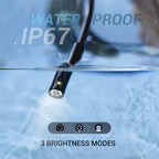 DEPSTECH Dual Lens Industrial Endoscope, 1080P Digital Borescope Inspection Camera, 7.9mm IP67 Waterproof, Sewer Camera with 4.3" LCD Screen, 7 LED Lights, 16.5FT Semi-Rigid Cable, 32GB Card - Orange