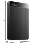 UnionSine 500GB Ultra Slim Portable External Hard Drive HDD-USB 3.0