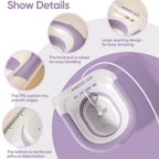 Sitz Bath，Electric Sitz Bath for Toilet, Portable and Collapsible Sitz Bath Tub for Hemorrhoids & Postpartum Care, Wide Seat for Home Use, Easy Storage (Purple)