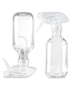TERESRY 2 Pack 360° 10oz Spray Bottles with Adjustable Spray Nozzles Clear
