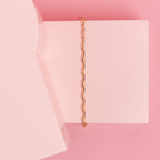 PAVOI Paperclip Adjustable Chain Bracelet, 14K Gold Plated, Yellow Gold