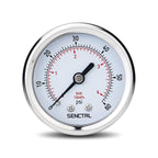 SENCTRL 0-60 Psi Low Pressure Gauge, 1/4 NPT Back Mount