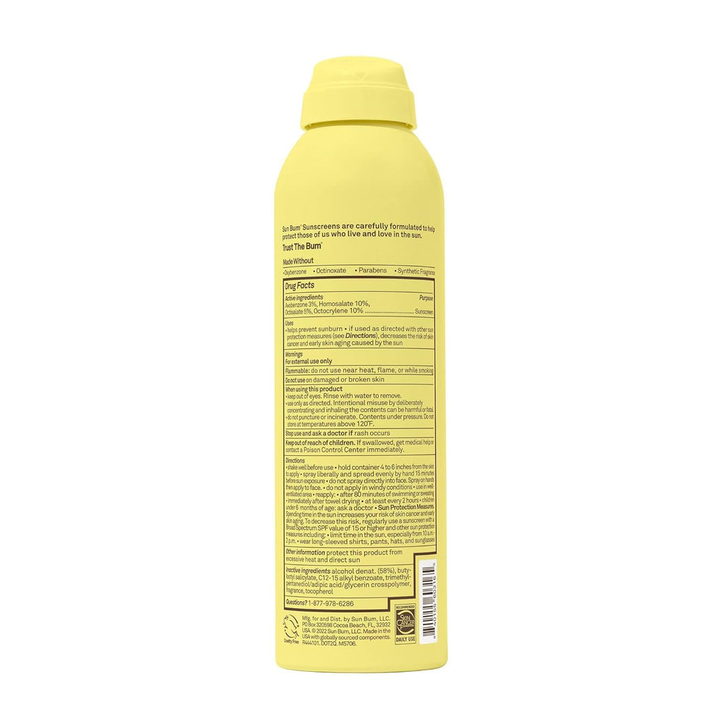 Sun Bum Kids SPF 50 Sunscreen Clear Body Spray - Broad Spectrum Water-Resistant with Vitamin E - Wet or Dry Skin Application - Hawaii 104 Act Compliant (Without Octinoxate & Oxybenzone) - 6 oz