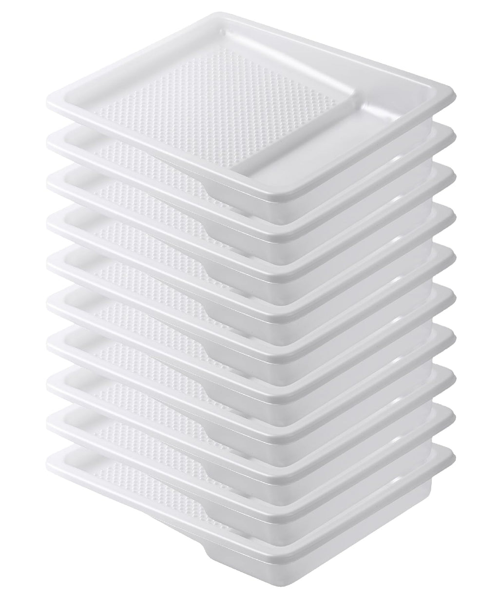Bates- Paint Tray Liner, 9 Inch, 10 pcs, White Paint Pans Trays, Paint Roller Tray, Roller Tray Liners