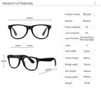ZAMGIC Photochromic Day Night Sunglasses Blue Light Blocking Glasses for Men and Women Retro Rectangle Black Frame Photochromic Lens