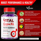 Vital Grow XL Gummies, Vital Grow XL Testo Gummies Maximum Strength Advanced Vitamin Formula, Vital GrowXL Vitale VitalGrowXL Me Gomitas Premium Chewable Vitalgrow Supplement (60 Gummies)