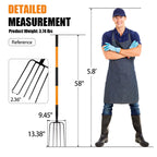 VNIMTI Pitch Fork for Gardening, 5 Tine Pitchfork Heavy Duty with Fiberglass Handle, 58 Inches