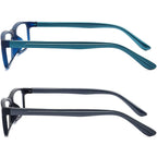 RaoOG Reading Glasses for Men/Women with Spring hinges 1.75 Rectangulart Computer Readers with Blue Light Protection and Case
