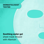 Dr.Jart+ Dermask Soothing Hydra Solution Korean Face Mask for Visibly Irritated Skin | Sheet Mask | Korean Skin Care, 5 Pack