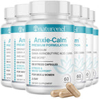 Anxie-Calm – Stress & Mood Support (6 Pack) with Magnesium, GABA, Ashwagandha, Rhodiola, Lemon Balm & Chamomile | Advanced Dietary Supplement Formula | Non-GMO | Made in USA, GMP Certified