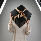YINUOYOUJIA Large Black Gift Box with Lid 12x12x10 Inches