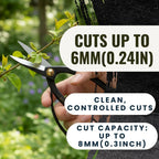 SenkichiKin Bonsai Scissors 7in (180mm) – Made in Japan Pruning Shears, Sharp Carbon Steel for Precision Trimming, Lightweight Tool for Bonsai, Flowers & Indoor Plants, forest Originals