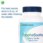 Nutra Biogenesis EsophaSoothe - Chewable Esophogeal Support with Magnesium, Potassium & Calcium for Men & Women - 60 Tablet Chews