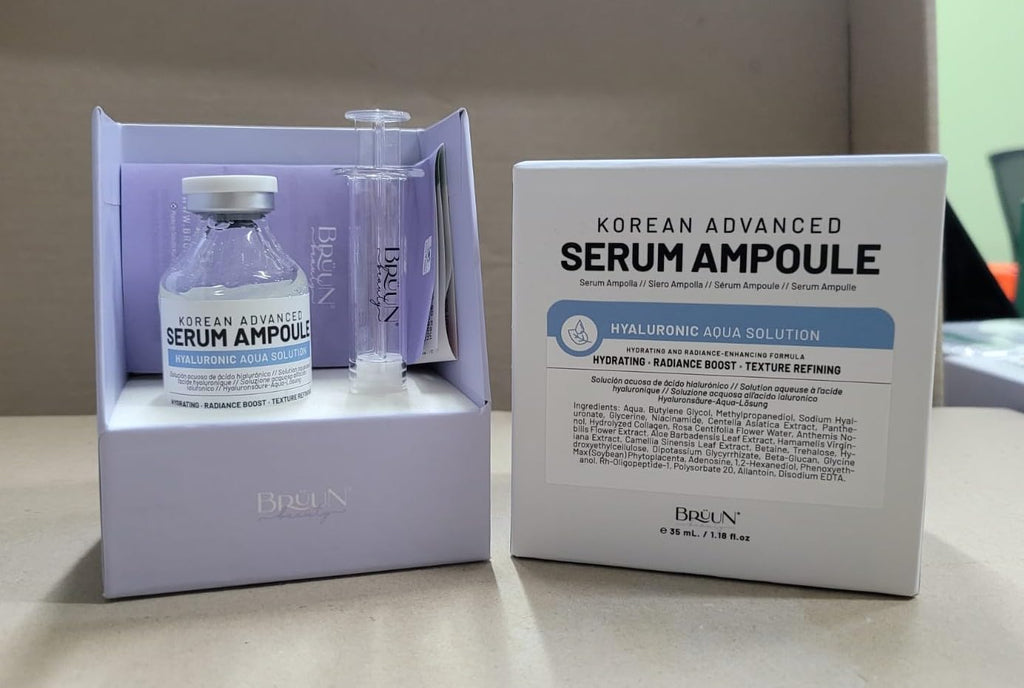 BRÜUN HY - Control Hyaluronic Aqua Solution Ampoule - A Korean Serum Booster for Face to Use as a Skin Care Serum 1.18 fl.oz