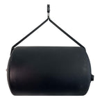 Brinly 270 lb. Combination Push/Tow Poly Lawn Roller with Easy-Turn Tethered Plug, 18 by 24" - Flat Black