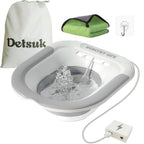 Foldable Electric Sitz Bath Kit with Automatic Flushing for Hemorrhoid Relief and Postpartum Care | Portable Hip Bath Basin for Perineal Soaking, Pain Relief, and Bidet Functionality, Easy to Use