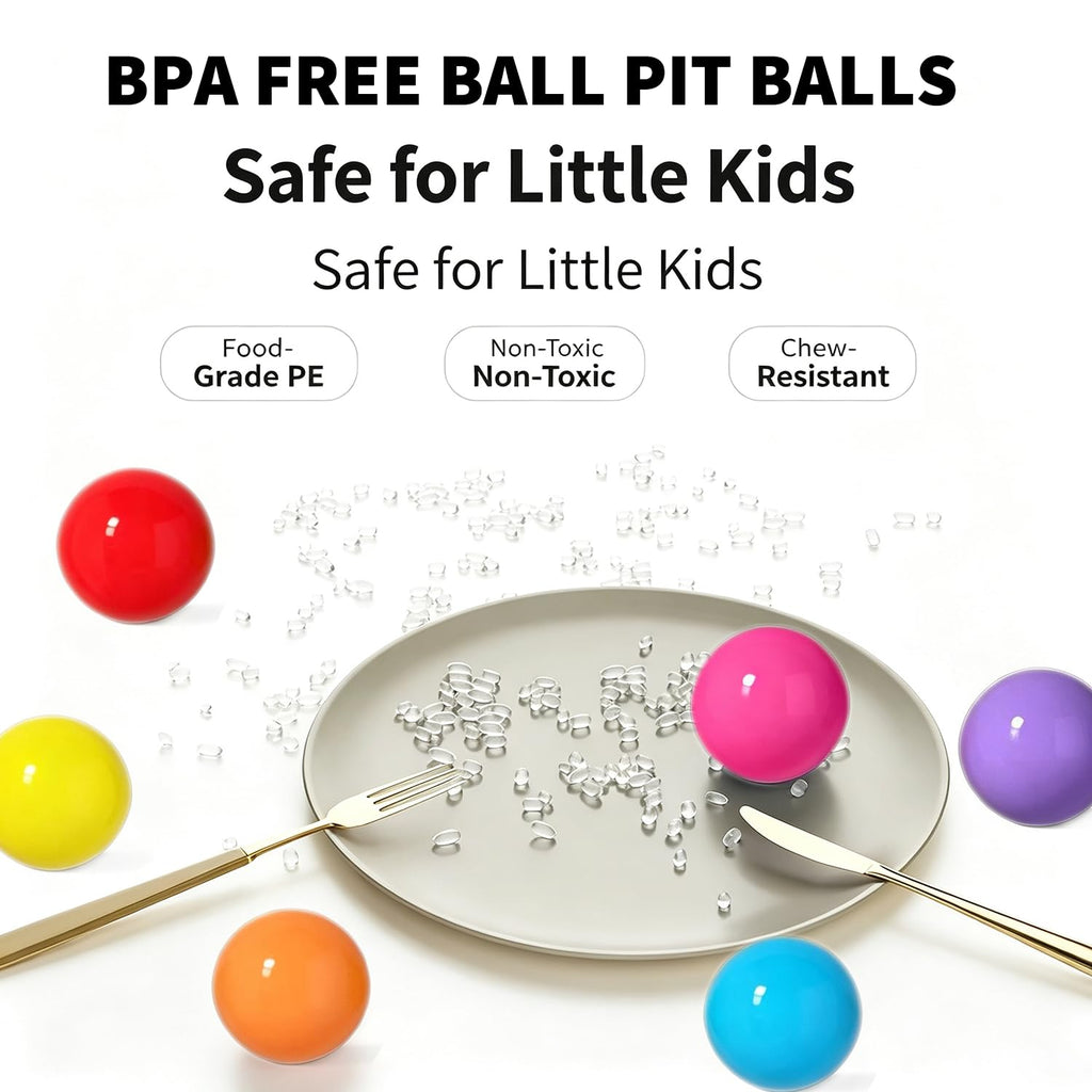 LANGXUN Plastic Ball Pit Balls for Baby Toddler Kids