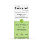 The Honey Pot Company 7 Day Boric Acid & Herbs Suppositories - Maintains and Balances Healthy Vaginal pH, Manages Odor, Hydrates, & Moisturizes - Gynecologist Tested