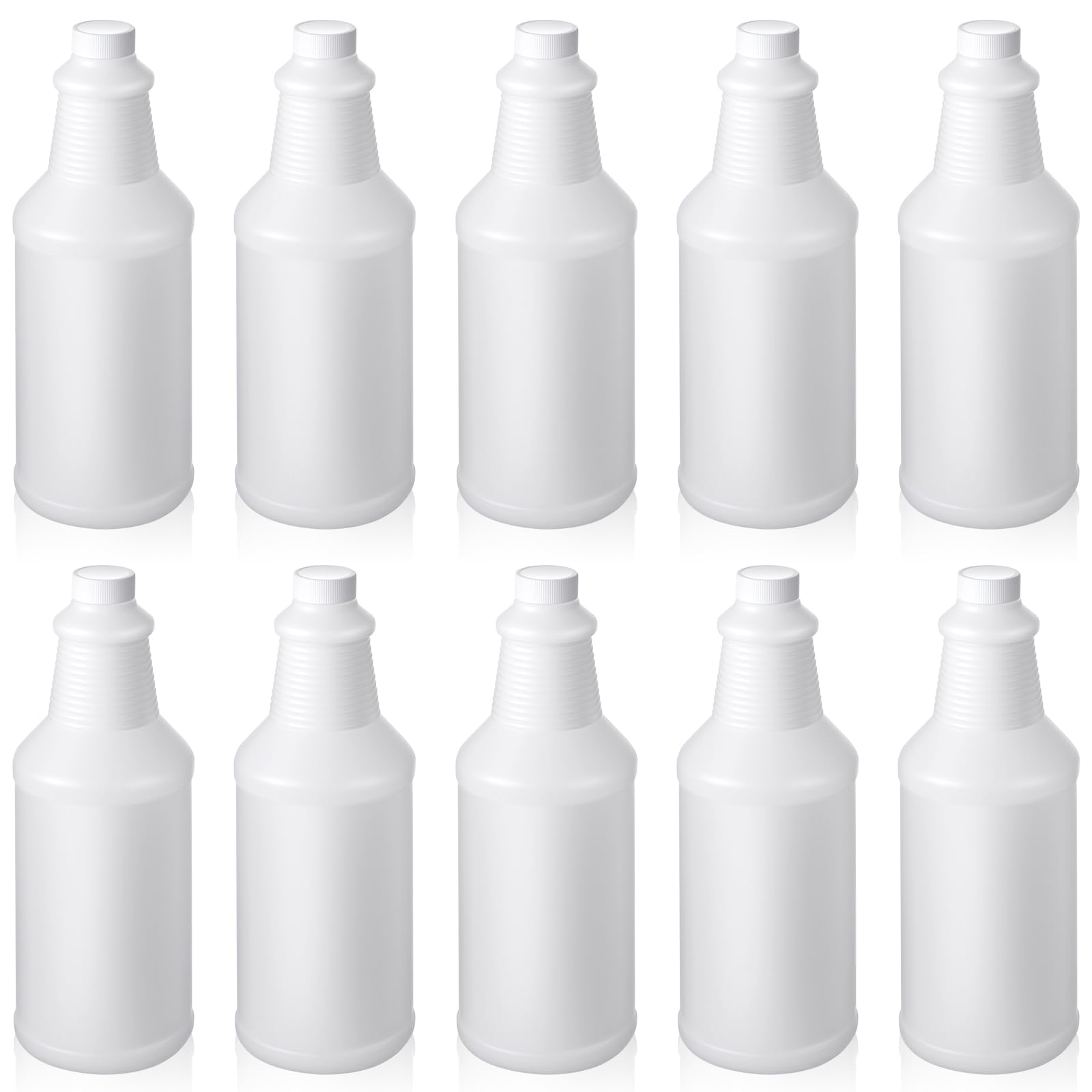 Honeydak 10 Pcs Chemical Resistant 32 oz Bottles, Hdpe Plastic