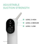 Electronic Vacuum Tonsil Stone Remover with LED Guidance Light - Hassle-Free Instant Suction - Tonsil Stone Removal Kit - Patent Pending (White)