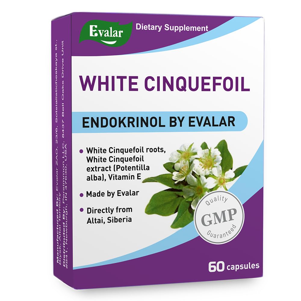 Evalar White Cinquefoil Potentilla Endokrinol Herb 60 Caps Altai Siberia